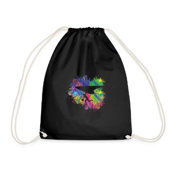 Summer paraglider Colorful - Drawstring Bag - black - Front