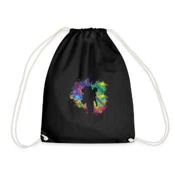 Hiking in summer - Drawstring Bag - black - Front