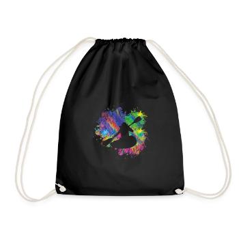Canoeing in summer - Drawstring Bag - black - Front