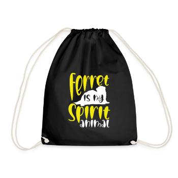 Ferret Is My Soul Animal - Drawstring Bag - black - Front