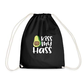 Kisses my avocado ass - Drawstring Bag - black - Front