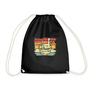 Baignoire sauna Rétro - Sac de sport léger - noir - Devant