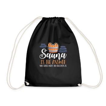 Sauna Ist Die Antwort - Turnbeutel - Schwarz - Vorne