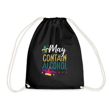 May contain alcohol - Drawstring Bag - black - Front