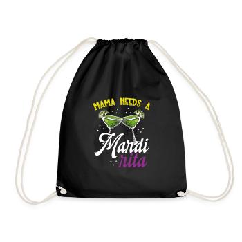 Mom needs carnival - Drawstring Bag - black - Front