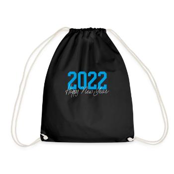 2022 Happy New Year - Drawstring Bag - black - Front