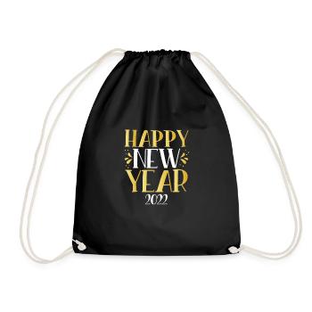Happy New Year 2022 - Drawstring Bag - black - Front