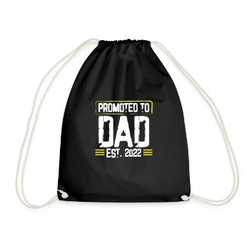 Promoted to Father 2022 - Drawstring Bag - black - Front