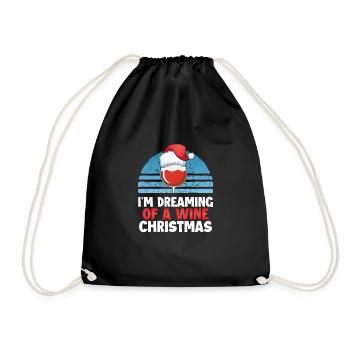 I dream of a wine respect - Drawstring Bag - black - Front