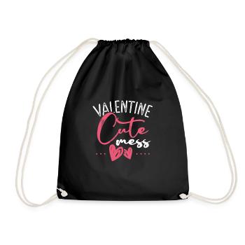 Valentine's Day Sweet Mess - Drawstring Bag - black - Front