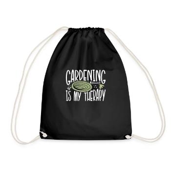 Le jardinage est ma thérapie - Sac de sport léger - noir - Devant