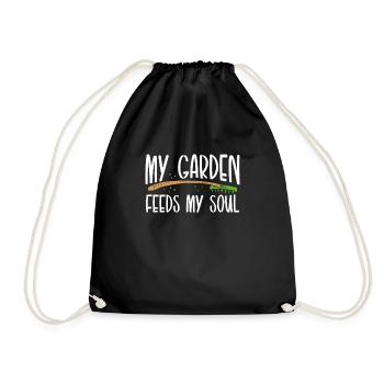 Mon jardin nourrit mon âme - Sac de sport léger - noir - Devant