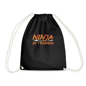 Ninja à l’entraînement au Japon - Sac de sport léger - noir - Devant