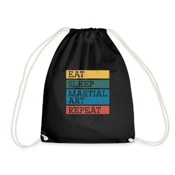 Manger des arts martiaux du sommeil et encore - Sac de sport léger - noir - Devant