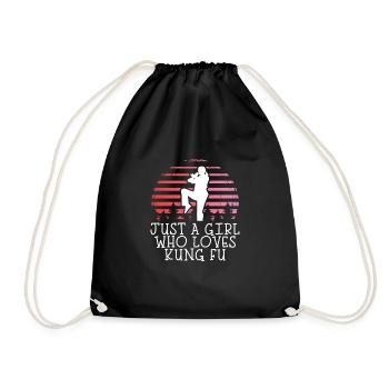 Juste une fille qui aime le kung-fu - Sac de sport léger - noir - Devant