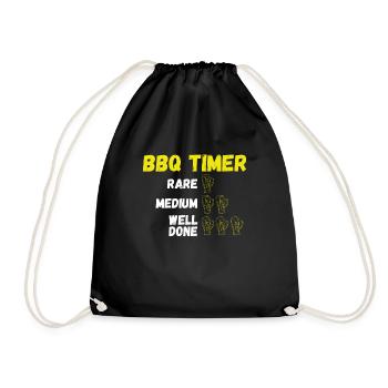 Bbq Perfect Beer Timer - Drawstring Bag - black - Front