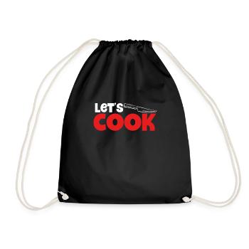 Let's cook knives - Drawstring Bag - black - Front