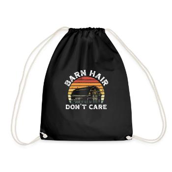 Barn Hair Not Interested - Drawstring Bag - black - Front