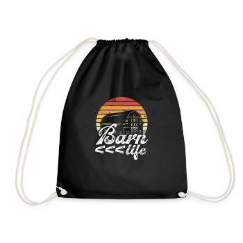 Vie de grange Rétro - Sac de sport léger - noir - Devant