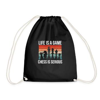 Life is a game of chess - Drawstring Bag - black - Front