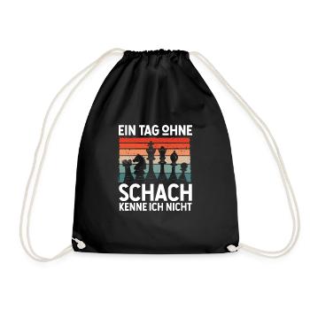 I don't know a day without chess - Drawstring Bag - black - Front