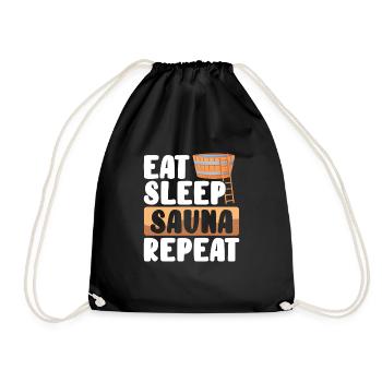 Manger Dormir et répéter le sauna - Sac de sport léger - noir - Devant