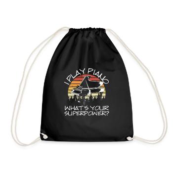Je joue du piano, quel est ton pouvoir - Sac de sport léger - noir - Devant