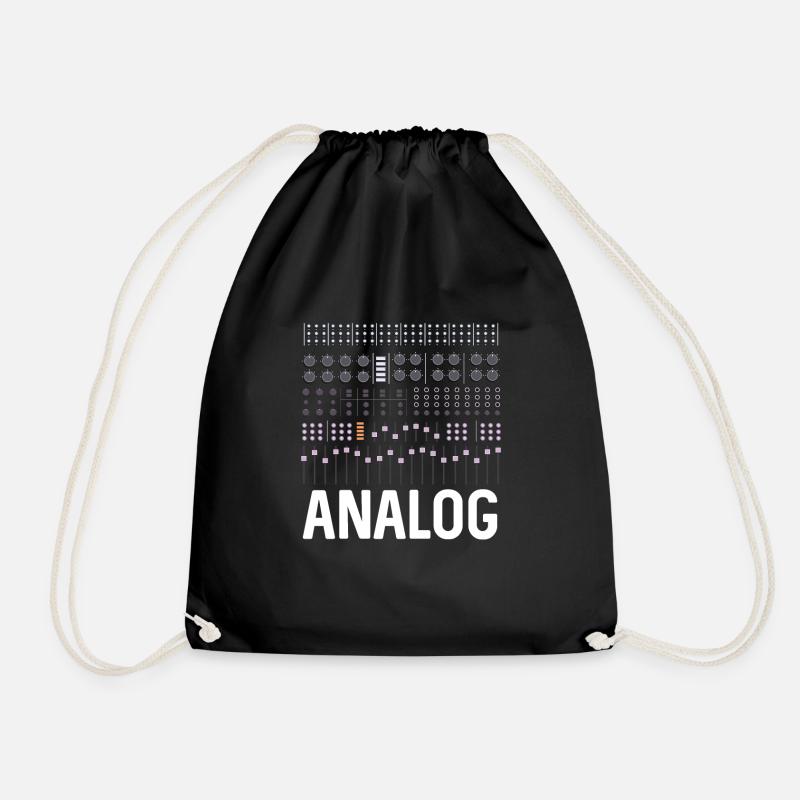 Analoger Synthesizer - Turnbeutel - Schwarz