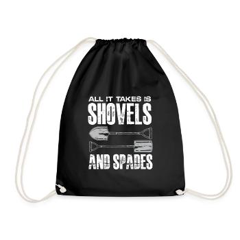 tout ce qu’il faut, c’est des pelles et des bêches Design - Sac de sport léger - noir - Devant