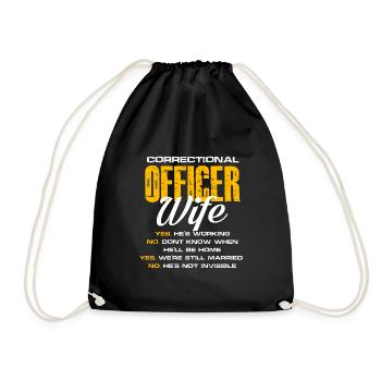 épouse d’agent correctionnel Conception pour une police - Sac de sport léger - noir - Devant