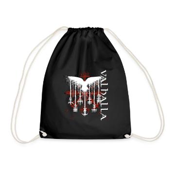 Ragnarok Rabe Viking Grunge - Turnbeutel - Schwarz - Vorne