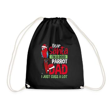 I am a good parrot father - Drawstring Bag - black - Front