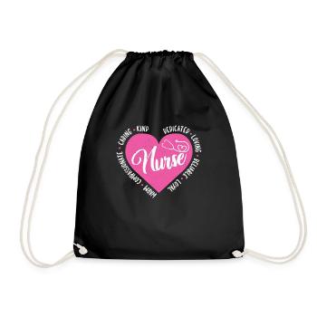 Nurse Facts Heart Hematologist - Drawstring Bag - black - Front