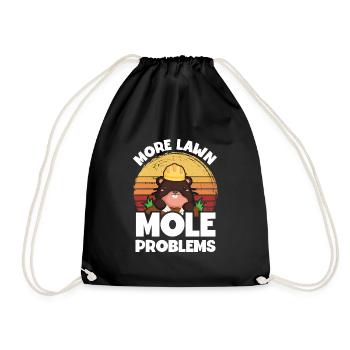 Plus de problèmes avec les taupes de pelouse - Sac de sport léger - noir - Devant