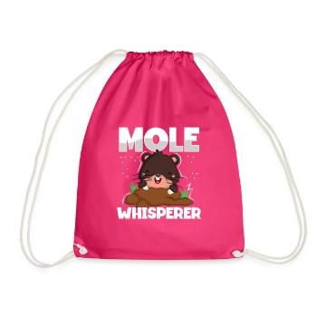 Mole Whisperer - Drawstring Bag - fuchsia - Front