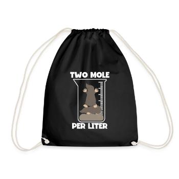 Two moles per litre - Drawstring Bag - black - Front