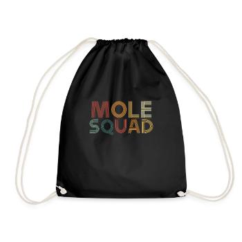 Colorful mole troupe - Drawstring Bag - black - Front