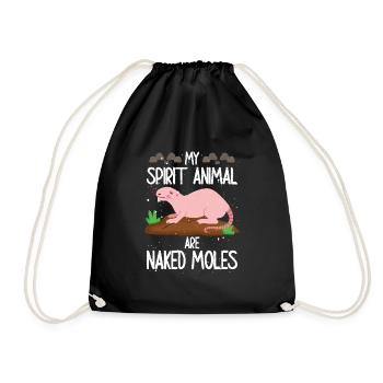 Mon animal spirituel est le rat-taupe nu - Sac de sport léger - noir - Devant