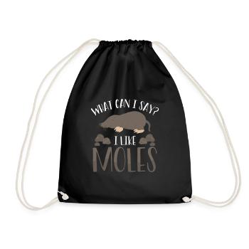 J’aime les taupes - Sac de sport léger - noir - Devant