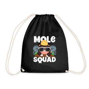 Troupe taupe avec lunettes de soleil - Sac de sport léger - noir - Devant