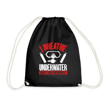 Ich Atme Unter Wasser - Turnbeutel - Schwarz - Vorne