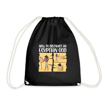 Comment distraire un dieu égyptien Concevoir pour un vieux - Sac de sport léger - noir - Devant