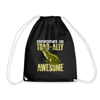 gigging is toad ally awesome Design for a sex - Drawstring Bag - black - Front
