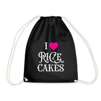 I love rice cakes Design for a cakes fans - Drawstring Bag - black - Front