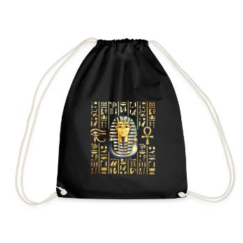 hieroglyphics pharaoh Design for a pharaoh - Drawstring Bag - black - Front