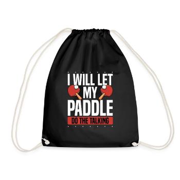 Ma batte de tennis de table parle - Sac de sport léger - noir - Devant