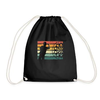 Dartmann sur un jeu de fléchettes rétro - Sac de sport léger - noir - Devant