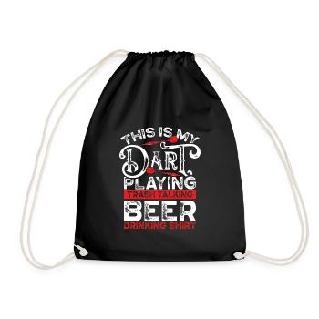 Das Ist Mein Dart- Und Trinkshirt - Turnbeutel - Schwarz - Vorne