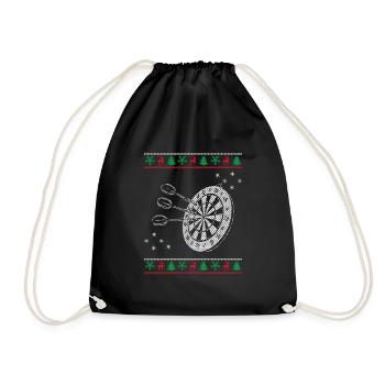 Jeu de fléchettes à Noël - Sac de sport léger - noir - Devant