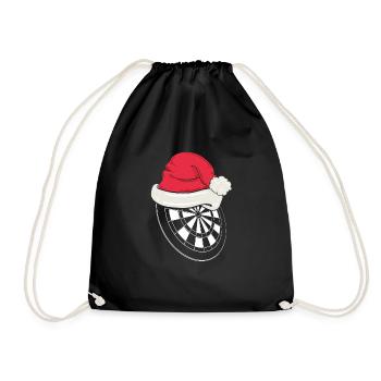 Jeu de fléchettes avec chapeau rouge pour Noël - Sac de sport léger - noir - Devant